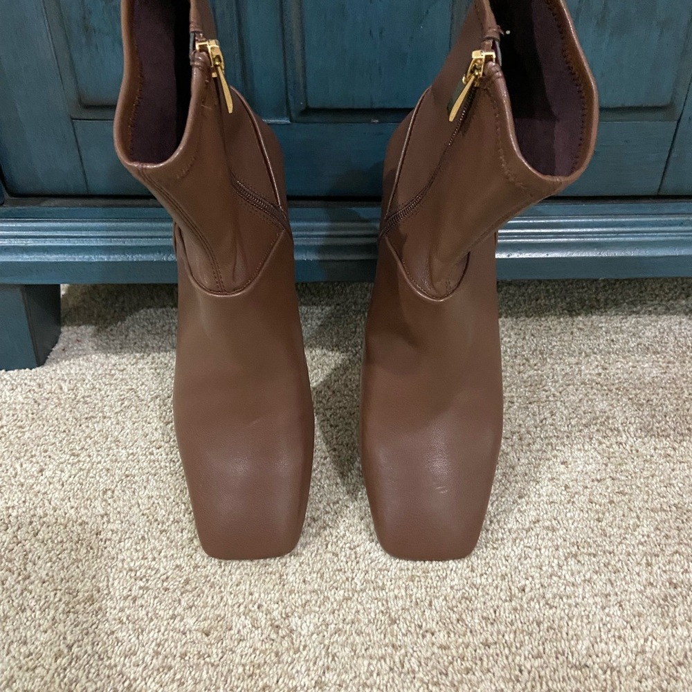 Franco Sarto Chocolate Ankle Booties - Picture 3 of 6